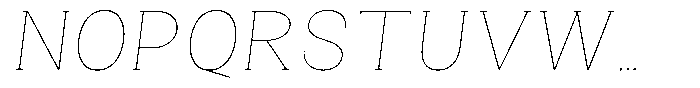 Gegisa Thin Slant Font UPPERCASE