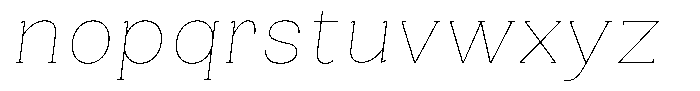 Gegisa Thin Slant Font LOWERCASE