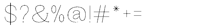 Gegisa Thin Font OTHER CHARS