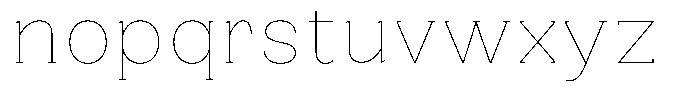 Gegisa Thin Font LOWERCASE