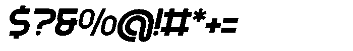 Gegola Oblique Font OTHER CHARS