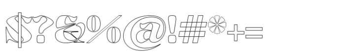 Gegor Outline Font OTHER CHARS