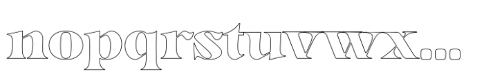 Gegor Outline Font LOWERCASE