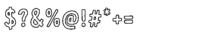 Gelato Press Outline Font OTHER CHARS