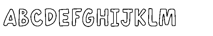 Gelato Press Outline Font UPPERCASE
