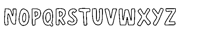 Gelato Press Outline Font LOWERCASE
