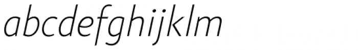 Gelato Sans Thin Italic Font LOWERCASE