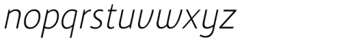 Gelato Sans Thin Italic Font LOWERCASE