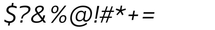 Gelder Sans Book Italic Font OTHER CHARS