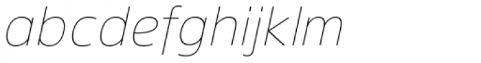 Gelder Sans Thin Italic Font LOWERCASE