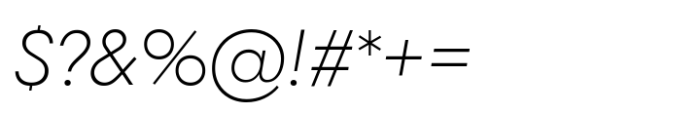 Geliat Extra Light Italic Font OTHER CHARS