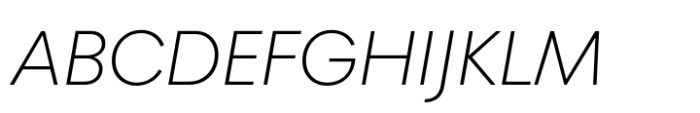 Geliat Extra Light Italic Font UPPERCASE