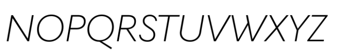 Geliat Extra Light Italic Font UPPERCASE