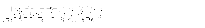 Gelico Condensed Gelico-Condensed Oblique Outline Font UPPERCASE