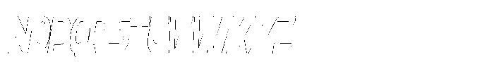 Gelico Condensed Gelico-Condensed Oblique Outline Font UPPERCASE