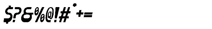 Gelico Condensed Gelico-Condensed Oblique Font OTHER CHARS