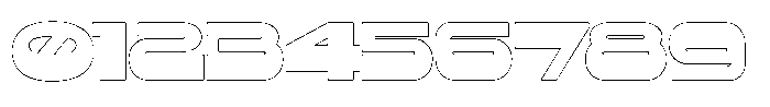 Gelico Outline Font OTHER CHARS