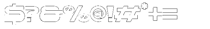 Gelico Outline Font OTHER CHARS