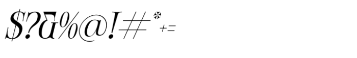 Gelineos Italic Font OTHER CHARS