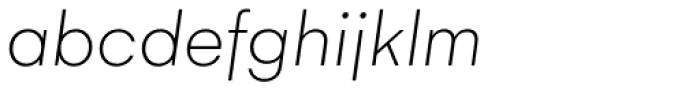 Gelion Thin Italic Font LOWERCASE