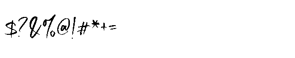 Gelishianta Signature Brush Font OTHER CHARS