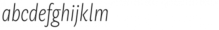 Geller Sans Cm ExtraLight Italic Font LOWERCASE