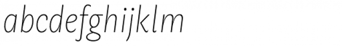 Geller Sans Cn Thin Italic Font LOWERCASE