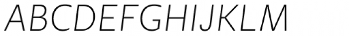 Geller Sans Nr ExtraLight Italic Font UPPERCASE