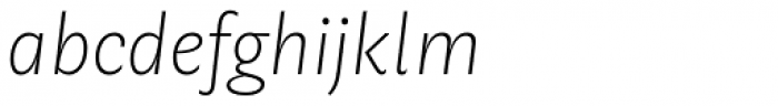 Geller Sans Nr ExtraLight Italic Font LOWERCASE