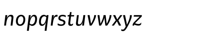 Geller Sans Nr Regular Italic Font LOWERCASE