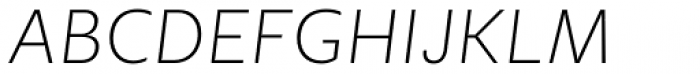 Geller Sans Rg ExtraLight Italic Font UPPERCASE