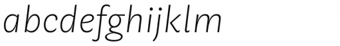 Geller Sans Rg ExtraLight Italic Font LOWERCASE