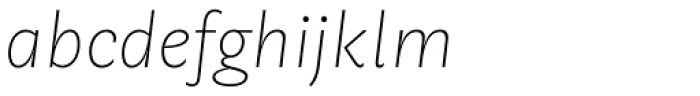 Geller Sans Rg Thin Italic Font LOWERCASE