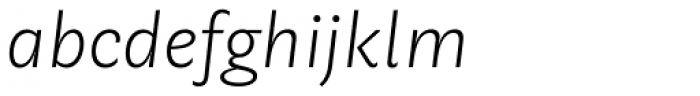 Geller Sans Rg UltraLight Italic Font LOWERCASE