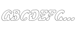 Gemini Cows Outline Italic Font UPPERCASE