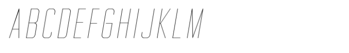 Gemsbuck Pro 04 Thin Italic Font UPPERCASE