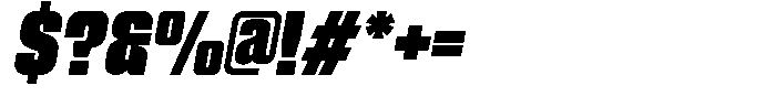 Genaron Black Condensed Oblique Font OTHER CHARS