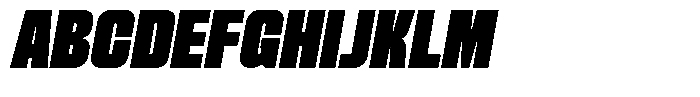 Genaron Black Condensed Oblique Font UPPERCASE