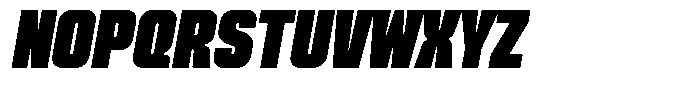 Genaron Black Condensed Oblique Font UPPERCASE