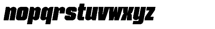 Genaron Black Condensed Oblique Font LOWERCASE
