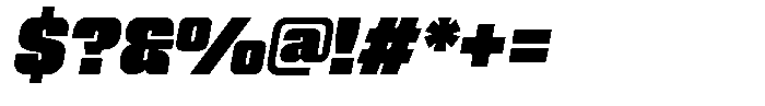 Genaron Black Expanded Oblique Font OTHER CHARS