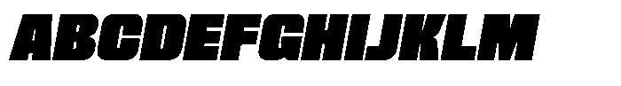 Genaron Black Expanded Oblique Font UPPERCASE