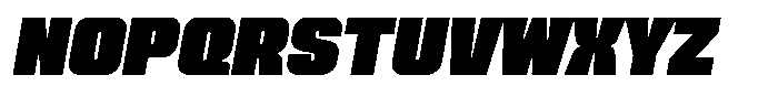 Genaron Black Expanded Oblique Font UPPERCASE