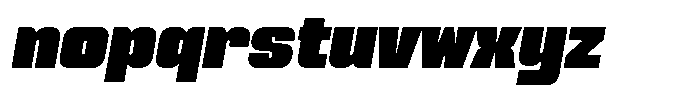 Genaron Black Expanded Oblique Font LOWERCASE