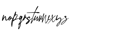 Gendras Signature Font LOWERCASE