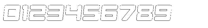 Gendred Circular Outline Italic Font OTHER CHARS