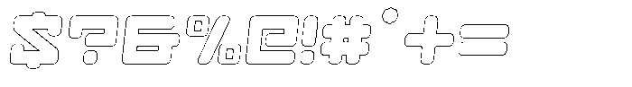 Gendred Circular Outline Italic Font OTHER CHARS