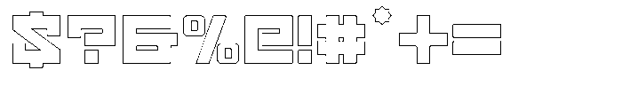 Gendred Outline Font OTHER CHARS