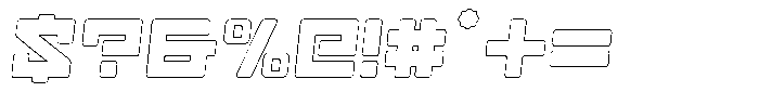 Gendred Rounded Outline Italic Font OTHER CHARS