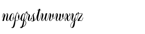 Generale Script Bold Font LOWERCASE